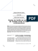 Noçoes de Familia Em Politicas de Inclusao Social