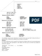 Ejercicios de Conversiones y Notación Científica