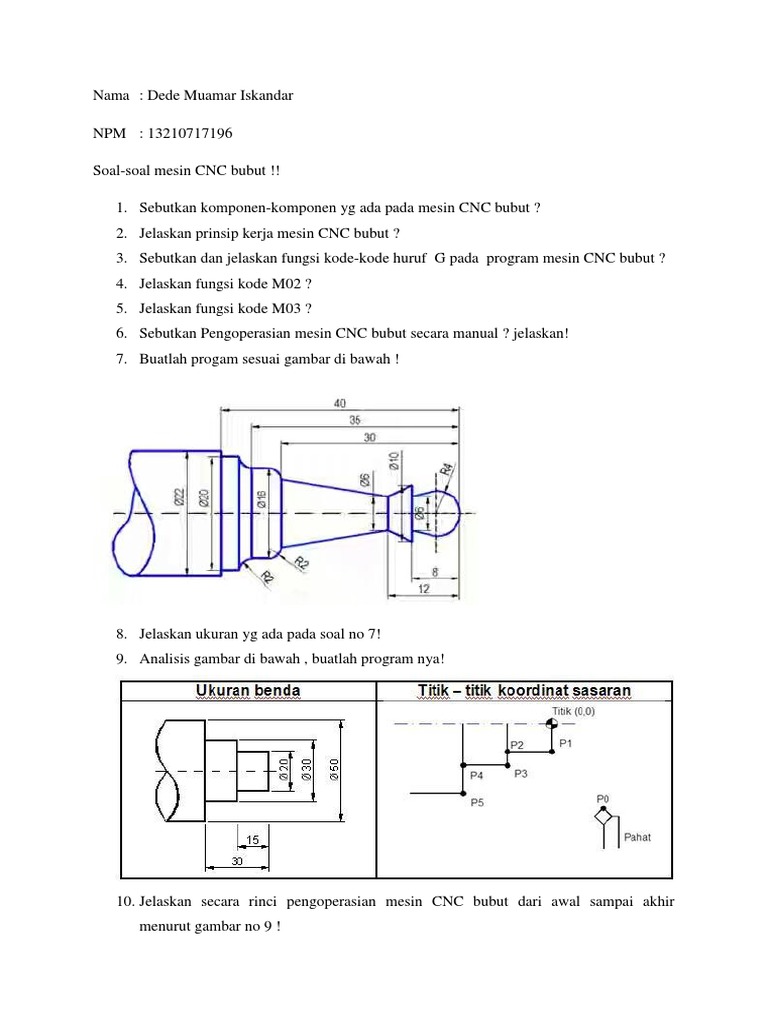 Soal Mesin Bubut Cnc