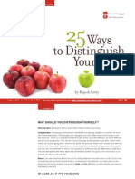 25 Ways To Distinguish Yourself