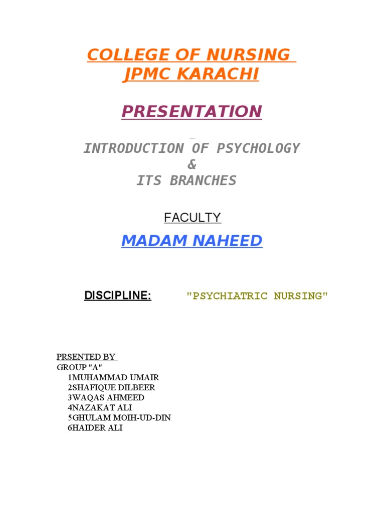 Psychology and Its Branches | PDF | Behavioral Neuroscience