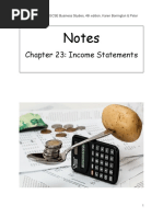 Chapter 23 Income Statement