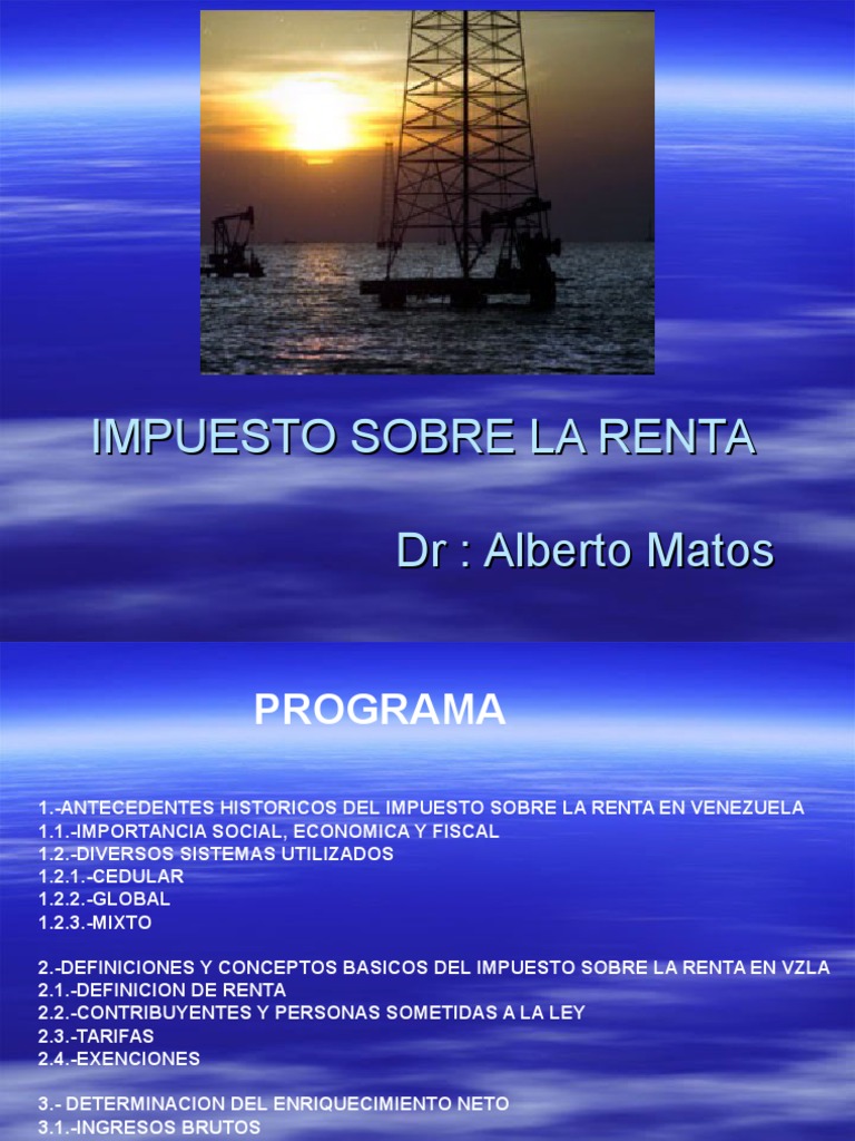 Impuesto Sobre La Renta en Venezuela | PDF | Impuestos | Conceptos legales