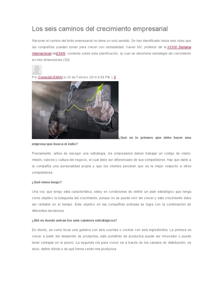 Seis Rutas para el Crecimiento Empresarial | PDF | Economias | Business