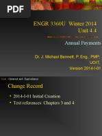 ENGR 3360U Winter 2014 Unit 4.4: Annual Payments