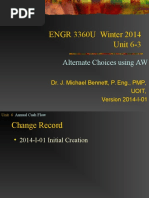 ENGR 3360U Winter 2014 Unit 6-3: Alternate Choices Using AW