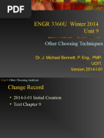 ENGR 3360U Winter 2014 Unit 9: Other Choosing Techniques