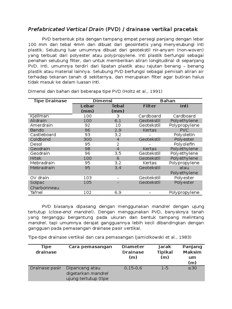Pengenalan Prefabricated Vertical Drain | PDF
