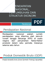 Pendapatan Nasional, Pertumbuhan Dan Struktur Ekonomi