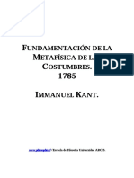 Lectura 04 para El Lunes 13 de Abril, I. KANT, Fundamentación... (Selección)