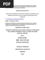 Download Proposal Penelitian Pengaruh Pengendalian Intern Terhadap Kompensasi Dan Kinerja Karyawan Pada Pt by Karnopa Chandra Wibowo SN305181392 doc pdf
