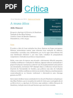 2010.09.16 – a Tradução de Banquete e Apologia de Sócrates, De Xenofonte