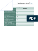 One Page Marketing Plan Template