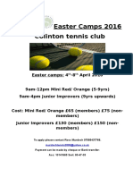 Easter Camps 2016