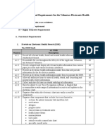 Appendix A: Functional Requirements For The Volunteer Electronic Health System