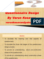 Questionnaire Design by Varun Kesavan