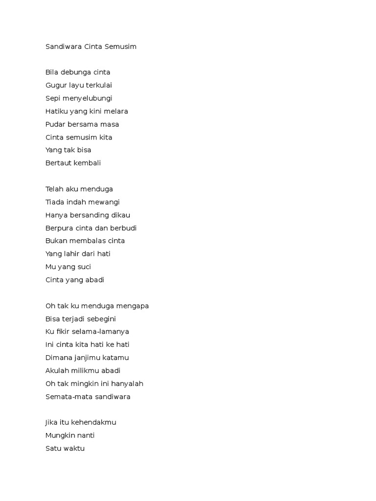 Sandiwara Cinta Semusim