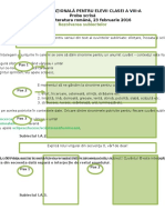 Rezolvare Subiecte Limba Romana Simulare EN - 2016