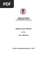 Marikina City Audit Report