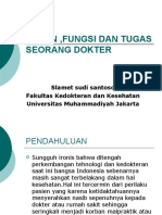 Peran, Fungsi Dan Tugas Seorang Dokter