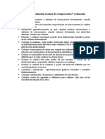 Criterios de Evaluación Examen de Recuperación 2 Evaluación