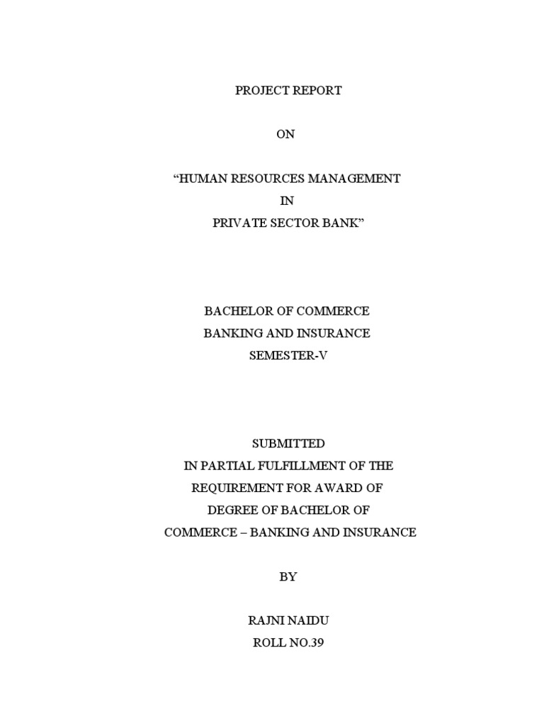 HRM in Banking Sector | PDF | Human Resource Management | Human Resources
