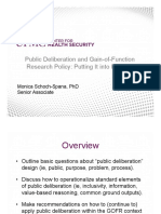 Public Deliberation and GOF Research Policy