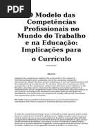 O Modelo Das Competências Profissionais No Mundo Do Trabalho e Na Educação