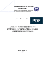 Avaliacao Dos Criterios de Protecao Catodica em Meios de Dif Resistividades