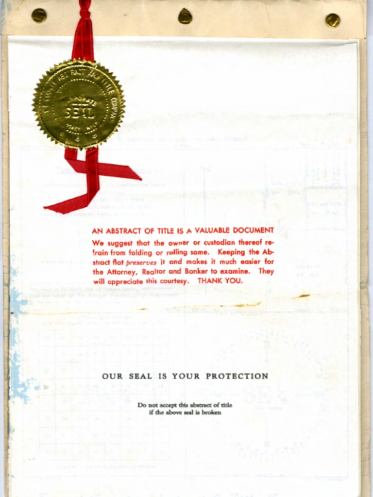 Abstract of Title Overview and Guidelines | PDF | Probate | Deed