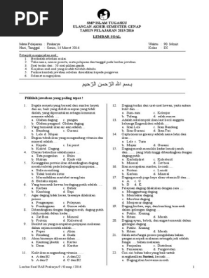 Soal Essay Prakarya Pengolahan Kelas 9