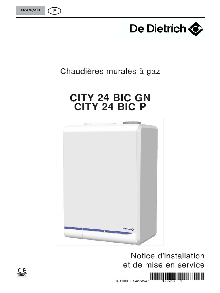 Notice De Dietrich City 2 24 Ff Gn City 24 BIC | PDF | Chaudière | Robinet (plomberie)