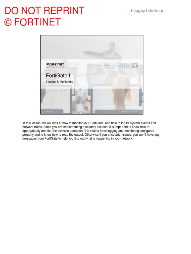 FGT1 02 Logging and Monitoring V2 | PDF | Command Line Interface | Email