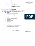 arizona career information system - skills - occupational clusters