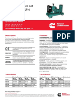 Diesel Generator Set X3.3 Series Engine: Specification Sheet