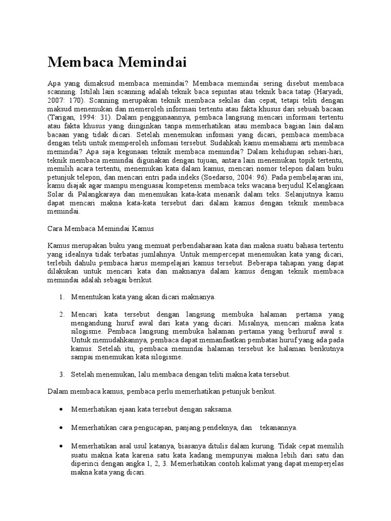 Membaca Memindai