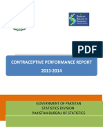 Contraceptive Performance Report 2013-2014: Government of Pakistan Statistics Division Pakistan Bureau of Statistics