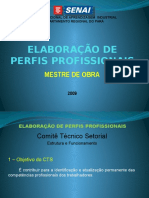ELABORAÇÃO DE PERFIS PROFISSIONAIS - CTS - Mestre de Obra