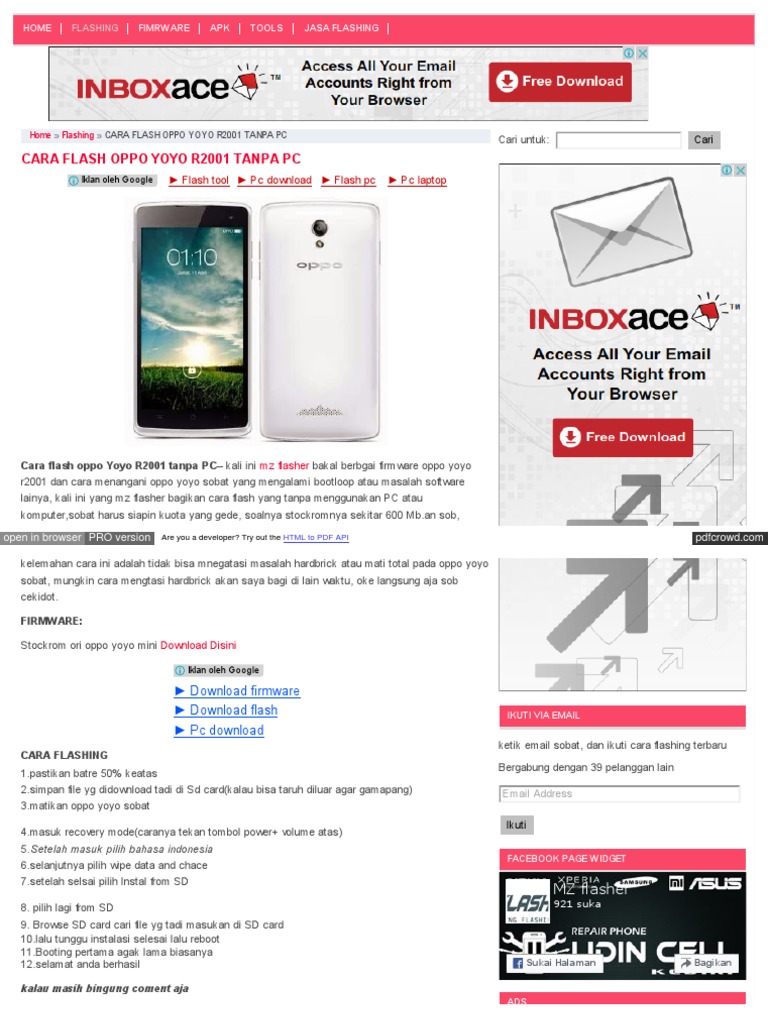 Cara Mengatasi Hp Oppo R2001 Bootloop