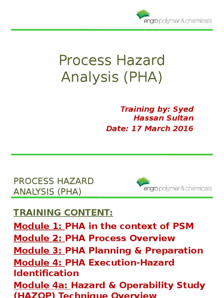 Process Hazard Analysis (PHA) | Systems Engineering | Safety