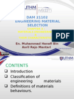 Week 3 Material Engineering and Their Characteristics
