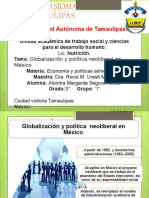 Economia y Globalización y política neoliberal en México Alimentarias.