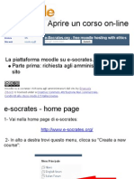 Aprire Un Corso On Line Su E-Socrates - 1