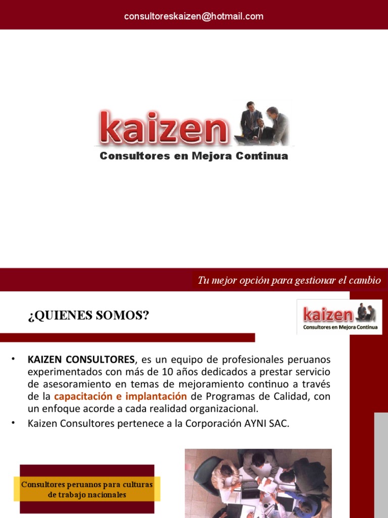 Brochure Kaizen Mejora Continua | PDF | Calidad | Jerga corporativa