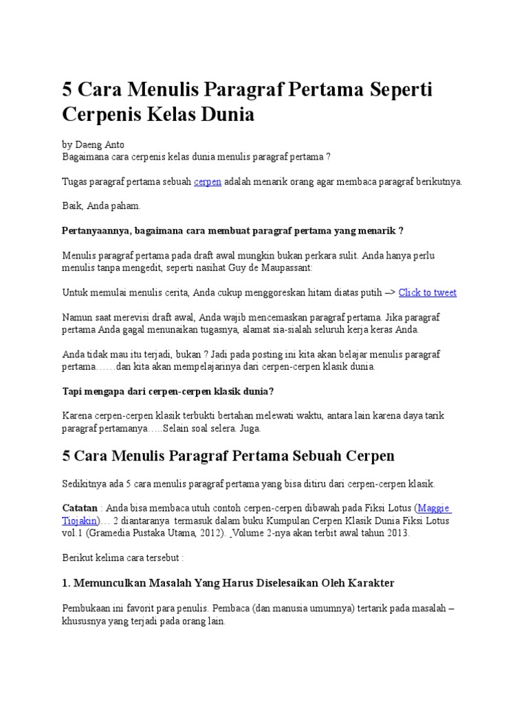Paragraf Pertama Siswapelajar Com