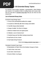 Download Top 100 Extended Essay Topics by Extended Essay SN305302764 doc pdf