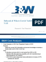 Babcock & Wilcox Cost & Yield Review NAS: Research Test Reactors