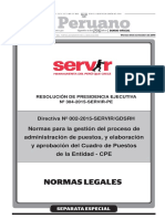 Directiva N 002 2015 Servirgdsrh Normas para La Gestion D Resolucion No 304 2015 Servir Pe 1311302 1