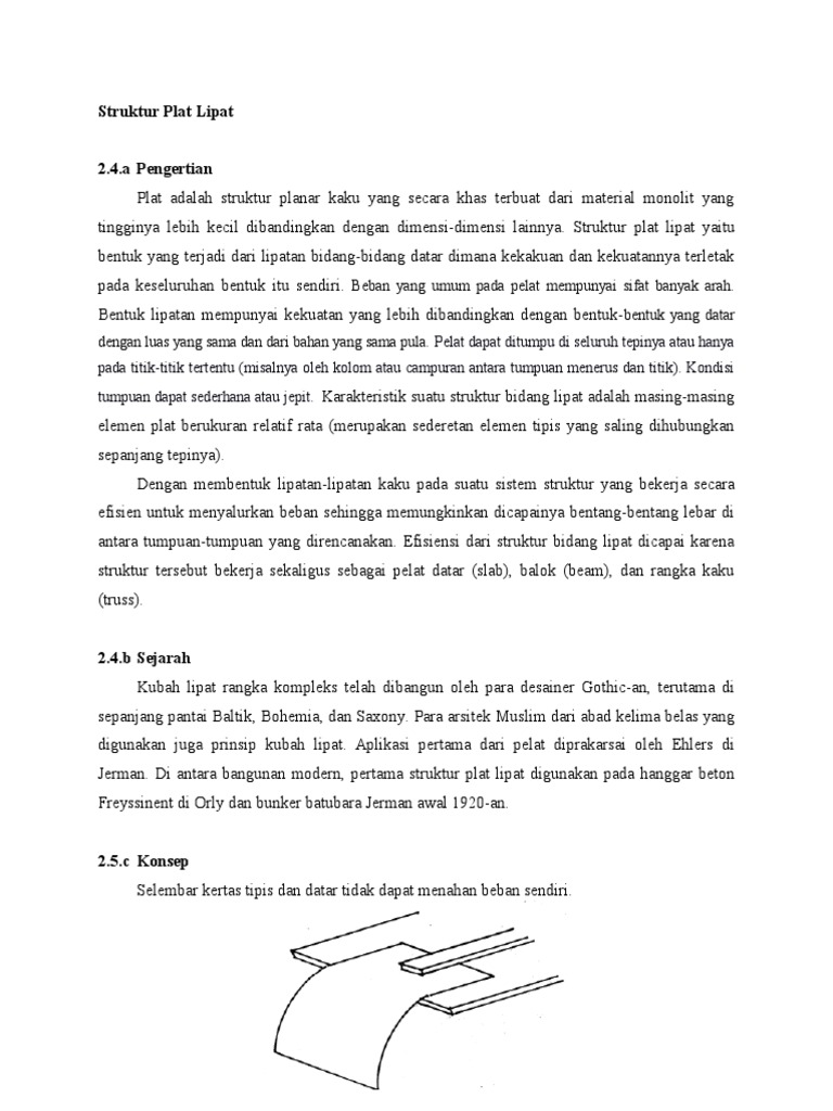 Struktur Plat Lipat Struktur Plat Lipat