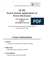 EE 582 Power System Applications of Power Electronics: Prof. Ali Mehrizi-Sani EME 35 Mehrizi@eecs - Wsu.edu